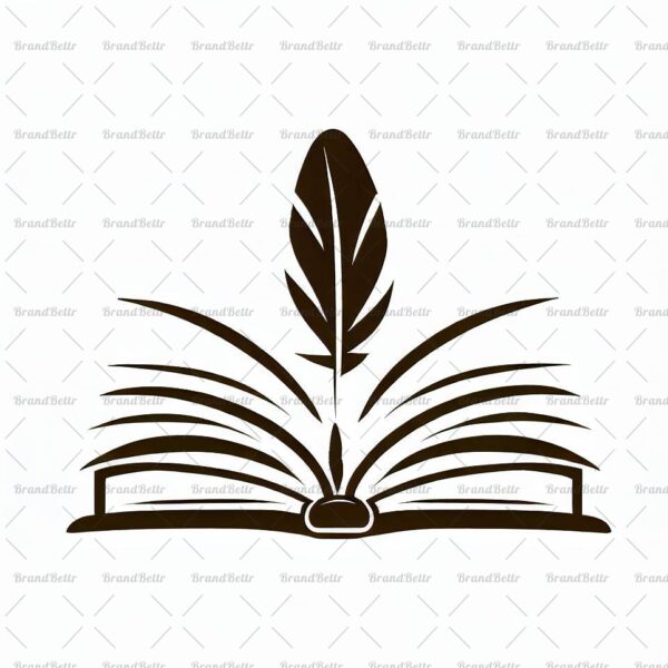 Offenes Buch und Feder